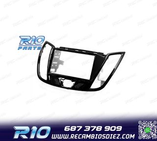 MARCO NEGRO BRILLO RADIO 2-DIN PARA FORD C-MAX KUGA ESCAPE C