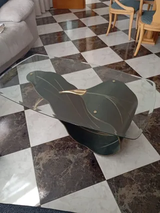 Muebles de comedor de madera y cristal