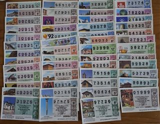 Lotería Nacional Billetes Varios 1992