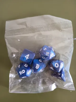 Set Dadi Poliedrici Dungeon & Dragon Blu