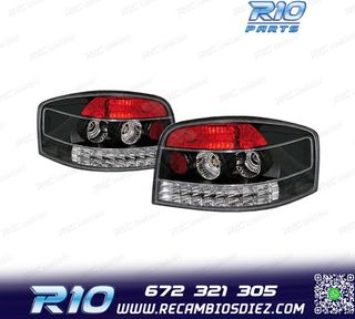 PILOTOS AUDI A3 8P 03-08 LED FONDO NEGRO