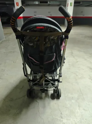 Carrito McLaren bebé rosa/gris