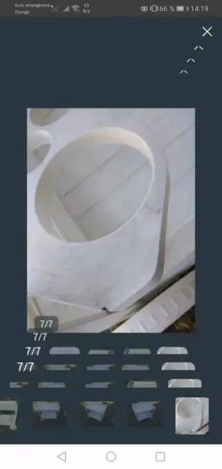 Carrito camarera jardín/terraza blanco