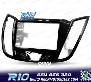 MARCO NEGRO BRILLO RADIO 2-DIN PARA FORD C-MAX KUGA ESCAPE C