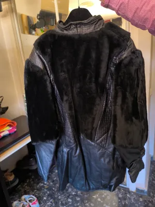 Chaqueta Effetto Due Piel Negra Talla 44