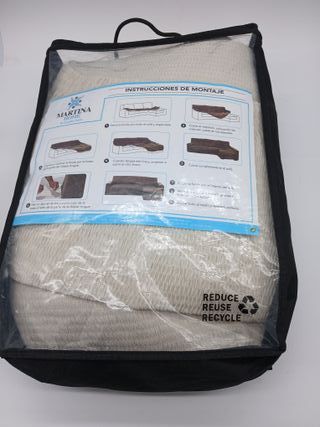 Martina Home Tunez Funda Chaise Longue Brazo Derecho Marfil (Visto de Frente)