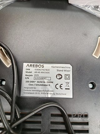 Procesador de alimentos - 1500 W - Arebos