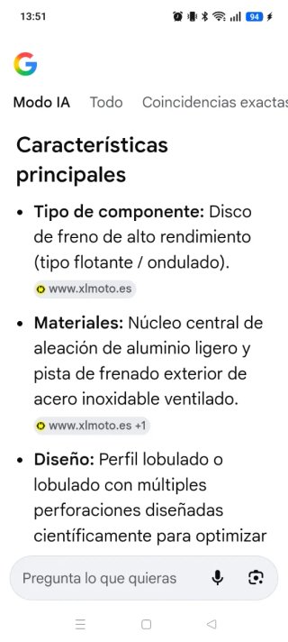 Pinzas y discos freno moto RPM.