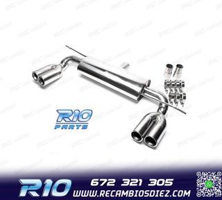 SILENCIOSO ESCAPE DOBLE SALIDA EN INOX VOLKSWAGEN VW GOLF V