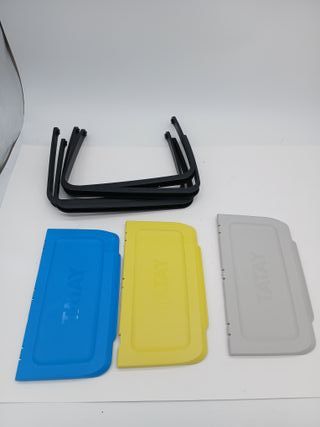 Tatay Cubos de Basura Reciclaje Easy Waste 20L | Set di 4 | Design Modulare e Impilabile | Coperchio con Sistema Click | Maniglia di Trasporto