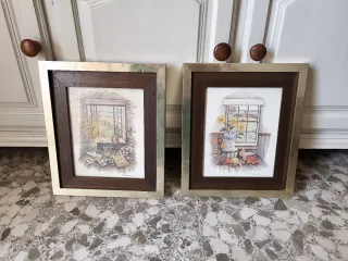 Set 2 Cuadros Decorativos Madera y Metal