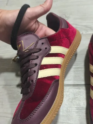 Adidas Samba Terciopelo Burdeos Talla 39 , 24,5cm