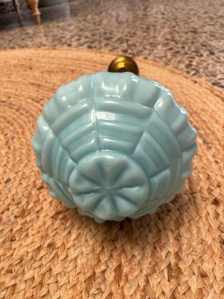 Lámpara vintage cristal azul opalino