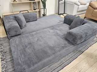 Sofá Cama Gris Corduroy