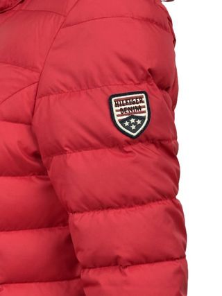 Piumino Tommy Hilfiger donna S rosso con cappuccio