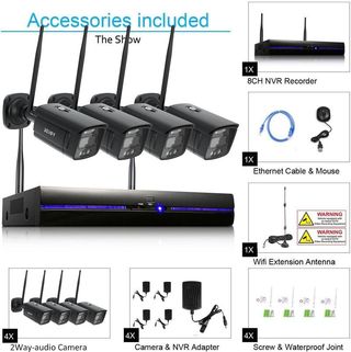 Kit de Vigilancia WiFi 4 Cámaras + Server NUEVO