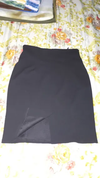 Gonna nera donna con zip