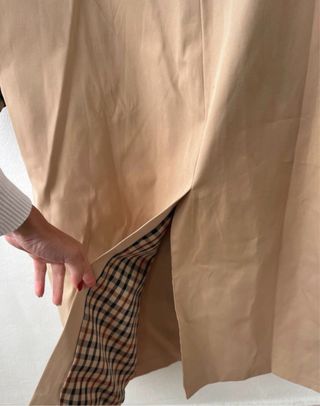 Gabardina forro cuadros Londres Beige