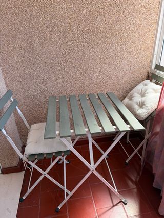 Conjunto mesa y sillas exterior plegables