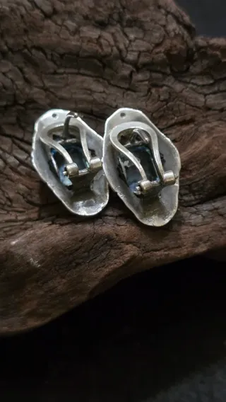 Pendientes Plata con aguamarina