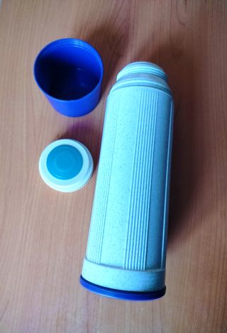 Thermos caffè Officine Standard blu/bianco