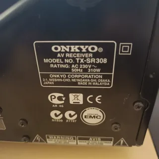 Receptor AV Onkyo TX-SR308 Negro.