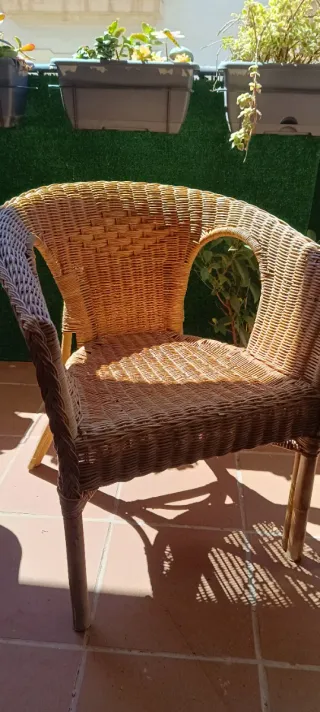 2 Sillas de caña para terraza regalazo