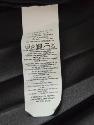 Falda plisada negra El Corte Inglés