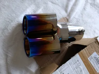 Terminali Scarico Auto Inox Blu