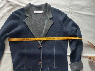 Giacca blazer Class donna blu maglia grigio