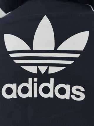 Felpa Adidas donna blu con zip e cappuccio 42 \ S