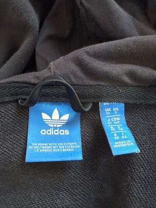 Felpa Adidas donna blu con zip e cappuccio 42 \ S