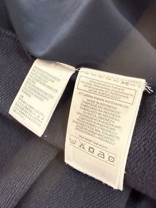 Felpa Adidas donna blu con zip e cappuccio 42 \ S