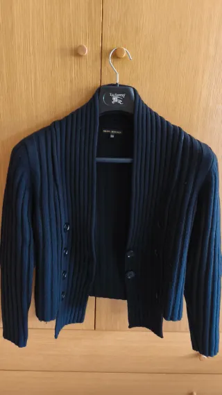 Jersey negro de punto grueso