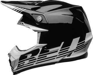 Casco Moto Negro y Blanco