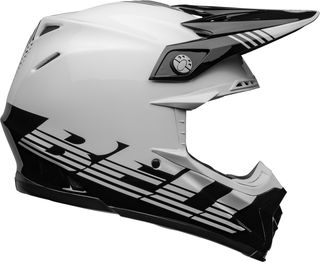 Casco Moto Negro y Blanco