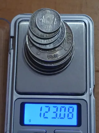 9 Monedas Españolas Plata.