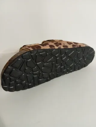 Sandali donna vera pelle leopardati