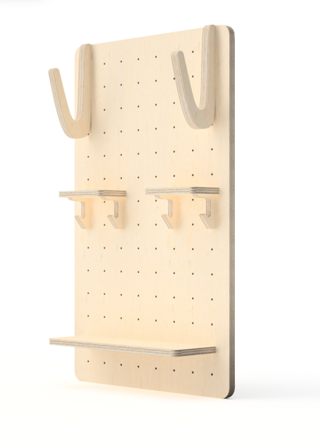 Supporto a parete in legno per tavola da surf, skate o snowboard NUOVO