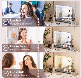 Espejo de Maquillaje con Luces LED