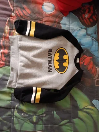 Sudadera Batman Gris y Negra Talla 8