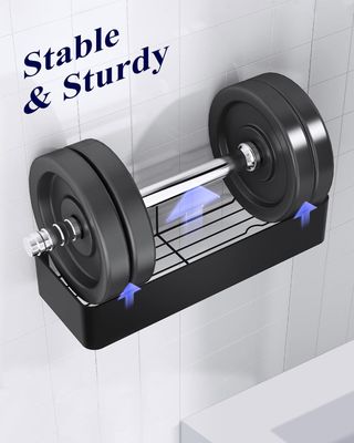 Estantería de ducha negra 40 cm