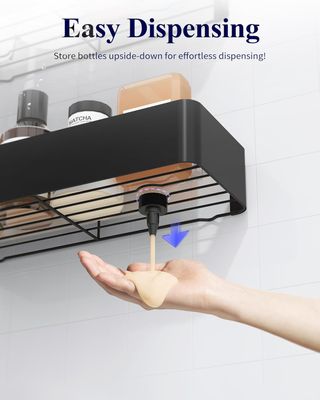 Estantería de ducha negra 40 cm