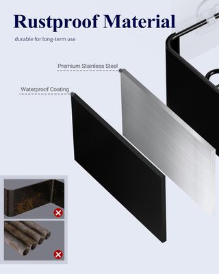 Estantería de ducha negra 40 cm