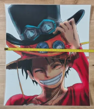 Póster One Piece Luffy Sombreros Ace y Sabo
