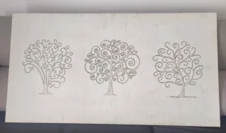 Cabezal de cama o cuadro de madera