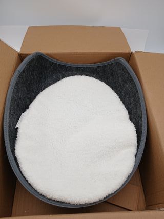 lionto Cueva de Fieltro con Cremallera para Gatos Cueva para Gatos con cojín Suave, 46×38×24 cm