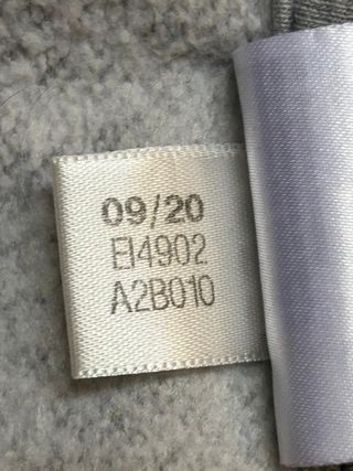 Sudadera Adidas Gris Logo y Tres Bandas