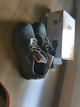 Zapatos de seguridad DEXTER grises y naranjas