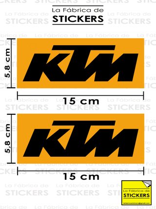 Pack de 2 pegatinas KTM de vinilo impreso